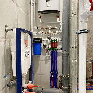 Процесс подключения инсталляции и водонагревателя